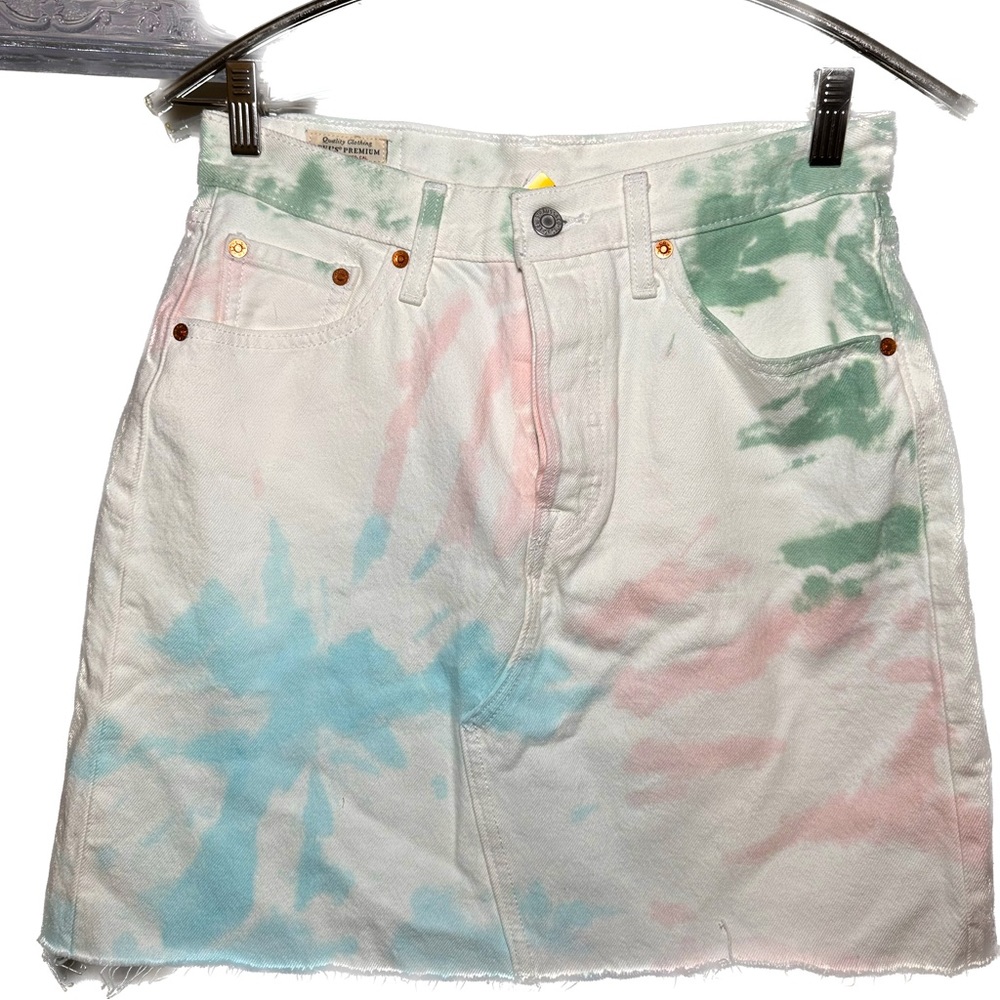 Tie dye original Levi skirt
